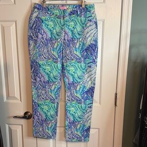 New Lilly Pulitzer Vibrant Blue and Green pants